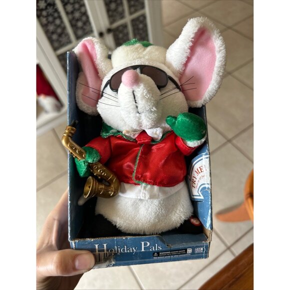 Gemmy Rapping Mouse Gemmy | Toys | Vintage Gemmy 204 Holiday Pals Animated White Mouse ...